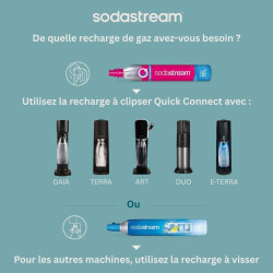 Sodastream Cylindre de Gaz CO₂ à Clipser Quick Connect 60L | Rose