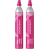 Sodastream Lot de 2 Cylindres CO₂ à Clipser Quick Connect 120L | Rose