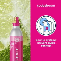 Sodastream Lot de 2 Cylindres CO₂ à Clipser Quick Connect 120L | Rose