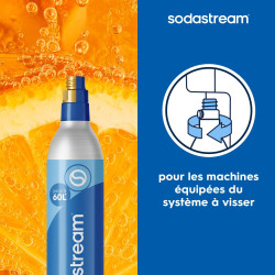 Sodastream Lot de 2 Cylindres CO₂ à Visser 120L à Eau Pétillante