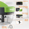 Ibergrif M502 Hachoir Manuel, Coupe Légumes avec Port d'Alimentation | Sans BPA, Couteaux en Acier Inoxydable, Facile à Nettoyer