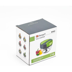 Ibergrif M502 Hachoir Manuel, Coupe Légumes avec Port d'Alimentation | Sans BPA, Couteaux en Acier Inoxydable, Facile à Nettoyer