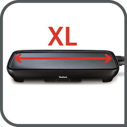 Tefal - Malaga XL - Plancha électrique - 6 à 8 personnes - 2000W - Noir | Plancha de table pour 6 à 8 personnes - Cuisson homogè