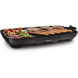 Tefal - Plancha Gril Malaga pour 6 à - Antiadhésif - 2000w - 8 personnes | Plancha électrique avec surface mixte gril - Cuisson 