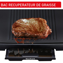 Tefal - Plancha Gril Malaga pour 6 à - Antiadhésif - 2000w - 8 personnes | Plancha électrique avec surface mixte gril - Cuisson 