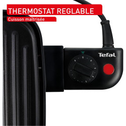 Tefal - Plancha Gril Malaga pour 6 à - Antiadhésif - 2000w - 8 personnes | Plancha électrique avec surface mixte gril - Cuisson 