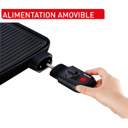 Tefal - Plancha Gril Malaga pour 6 à - Antiadhésif - 2000w - 8 personnes | Plancha électrique avec surface mixte gril - Cuisson 
