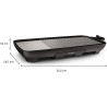 Tefal - Plancha Gril Malaga pour 6 à - Antiadhésif - 2000w - 8 personnes | Plancha électrique avec surface mixte gril - Cuisson 