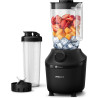 Philips Blender mixeur 3000 ProBlend, 450W, 1,9L + gourde nomade, Noir | 1 vitesse + Pulse, De la glace pilée simplement, Blende