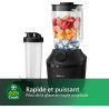 Philips Blender mixeur 3000 ProBlend, 450W, 1,9L + gourde nomade, Noir | 1 vitesse + Pulse, De la glace pilée simplement, Blende