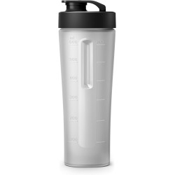 Philips Mini Blender mixeur To-Go, 350W, Gourde nomade 0,7L, Argenté | Lames en acier inoxydable, 2 vitesses, utilisation quotid