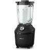 Philips Blender mixeur 3000 ProBlend, 600W, 2L + gourde nomade, Noir | 2 vitesses + Pulse, Glace pilée simplement, Blender smoot