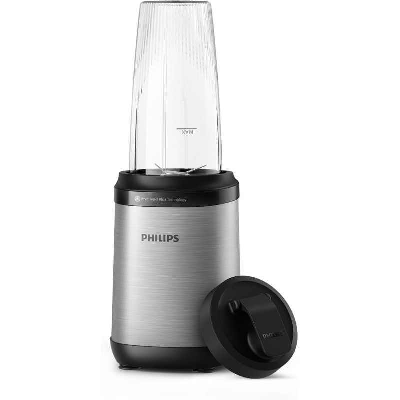 Philips Blender mixeur 5000 ProBlend Plus, 800W, 0,7L, Inox | Mixez en 1 mouvement, 6 lames tranchantes & détachables, Design co