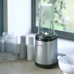 Philips Blender mixeur 5000 ProBlend Plus, 800W, 0,7L, Inox | Mixez en 1 mouvement, 6 lames tranchantes & détachables, Design co