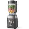 Philips Blender mixeur 5000 ProBlend Plus, 1000W, Bol verre 2L, Noir | 3 vitesses + Pulse, lames ProBlend, Bocal nervuré, Blende