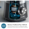 Philips Blender mixeur 5000 ProBlend Plus, 1000W, Bol verre 2L, Noir | 3 vitesses + Pulse, lames ProBlend, Bocal nervuré, Blende