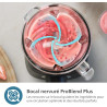 Philips Blender mixeur 5000 ProBlend Plus, 1000W, Bol verre 2L, Noir | 3 vitesses + Pulse, lames ProBlend, Bocal nervuré, Blende