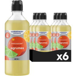 Sodastream Lot de 6 Concentrés Agrumes Sans Sucres pour Sodastream
