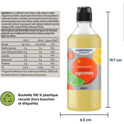 Sodastream Lot de 6 Concentrés Agrumes Sans Sucres pour Sodastream