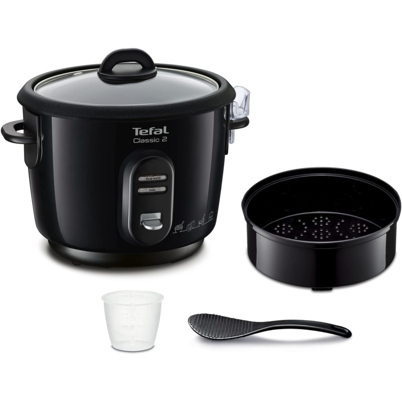 Tefal - Classic 2 - Cuiseur à riz - Antiadhésif - 3 L - Noir