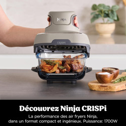 Ninja CRISPi Air Fryer Design Compact 4 en 1, bols 3,8 ou 1,4L FN101EUST | frire sans huile, rôtir, garder au chaud, refaire dor