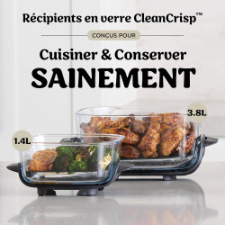 Ninja CRISPi Air Fryer Design Compact 4 en 1, bols 3,8 ou 1,4L FN101EUST | frire sans huile, rôtir, garder au chaud, refaire dor