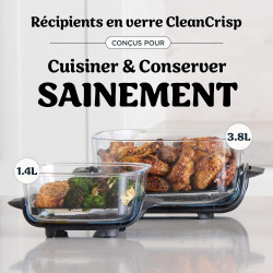 Ninja CRISPi Air Fryer Design Compact 4 en 1, bols 3,8 ou 1,4L FN102EU | frire sans huile, rôtir, garder au chaud, refaire dorer