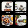 Ninja CRISPi Air Fryer Design Compact 4 en 1, bols 3,8 ou 1,4L FN101EUSTGD | Bols interchangeables en Verre avec Couvercles, Cap