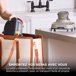 Ninja CRISPi Air Fryer Design Compact 4 en 1, bols 3,8 ou 1,4L FN101EUSTGD | Bols interchangeables en Verre avec Couvercles, Cap