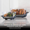 Ninja CRISPi Air Fryer Design Compact 4 en 1, bols 3,8 ou 1,4L FN101EUSTGD | Bols interchangeables en Verre avec Couvercles, Cap