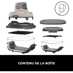 Ninja CRISPi Air Fryer Design Compact 4 en 1, bols 3,8 ou 1,4L FN101EUSTGD | Bols interchangeables en Verre avec Couvercles, Cap