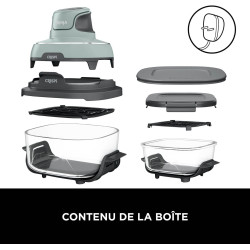 Ninja CRISPi Air Fryer Design Compact 4 en 1, bols 3,8 ou 1,4L FN101EUSG | frire sans huile, rôtir, garder au chaud, refaire dor