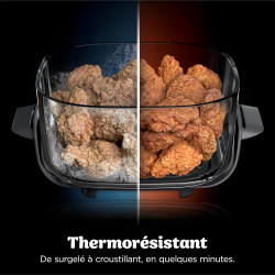 Ninja CRISPi Air Fryer Design Compact, 3,8L /2,3L / 1,4L, 4-en-1: cuisson à l'air chaud, rôtisserie, maintien au chaud, croustil