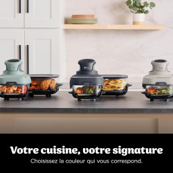 Ninja CRISPi Air Fryer Design Compact, 3,8L /2,3L / 1,4L, 4-en-1: cuisson à l'air chaud, rôtisserie, maintien au chaud, croustil