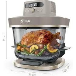 Ninja CRISPi PRO XL, Friteuse sans huile, bols 5,7l et 2,3l AS090EUSD | 5 modes de cuisson prédéfinis, avec contenants en verre 