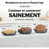Ninja CRISPi PRO XL, Friteuse sans huile en verre, 5 modes de cuisson prédéfinis, avec contenants en verre CleanCrisp de 5,7 l e