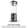 Ninja Blast Blender portable, 530 ml, couvercle résistant aux fuites et bec verseur, mini blender sans fil puissant, rechargeabl