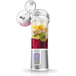Ninja Blast Blender portable, 530 ml, couvercle résistant aux fuites et bec verseur, mini blender sans fil puissant, rechargeabl
