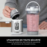 Ninja Blast Blender portable, 530 ml, couvercle résistant aux fuites et bec verseur, mini blender sans fil puissant, rechargeabl