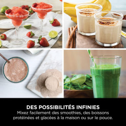 Ninja Blast Blender portable, 530 ml, couvercle résistant aux fuites et bec verseur, mini blender sans fil puissant, rechargeabl