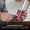 Ninja Blast Blender portable, 530 ml, couvercle résistant aux fuites et bec verseur, mini blender sans fil puissant, rechargeabl