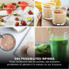 Ninja Blast Blender portable, 530 ml, couvercle résistant aux fuites et bec verseur, mini blender sans fil puissant, rechargeabl
