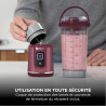 Ninja Blast Blender portable, 530 ml, couvercle résistant aux fuites et bec verseur, mini blender sans fil puissant, rechargeabl