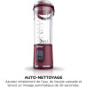 Ninja Blast Blender portable, 530 ml, couvercle résistant aux fuites et bec verseur, mini blender sans fil puissant, rechargeabl