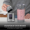 Ninja Blast Pack de 2 blenders portables de 530 ml, couvercle anti-fuite et bec verseur, sans fil, rechargeable, smoothies, shak