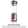 Ninja Blast Pack de 2 blenders portables de 530 ml, couvercle anti-fuite et bec verseur, sans fil, rechargeable, smoothies, shak