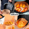 edihome, Papier Cuisson Air Fryer, pour Friteuse sans Huile, 100 Unitès, 22x14 cm Rectangulair, BPA Free, Jetable, pour Four, 5 