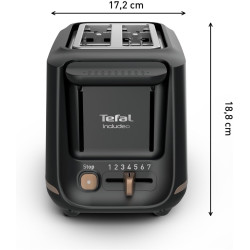 Tefal - Includeo - Grille-pain 2 fentes avec pinces magnétiques - Noir