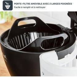 Tefal - Cafetière filtre Includeo Ergonomique - 1,25 L - Noire