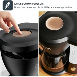 Tefal - Cafetière filtre Includeo Ergonomique - 1,25 L - Noire